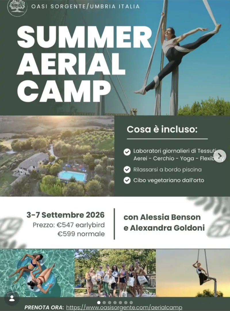 Oasi Sorgente - Summer Aerial Camp poster